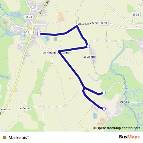 Maillezais* bus Line Map