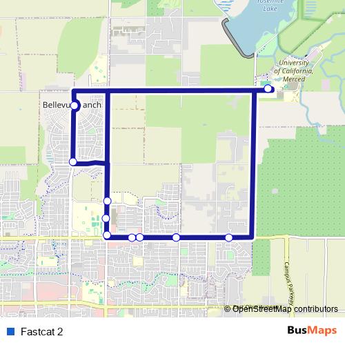 Fastcat 2 bus Line Map