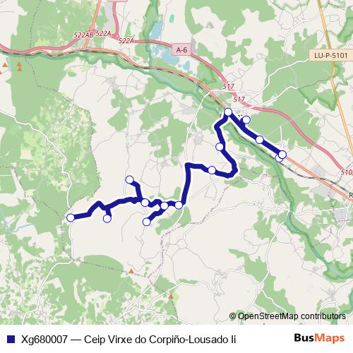 Xg680007 bus Line Map