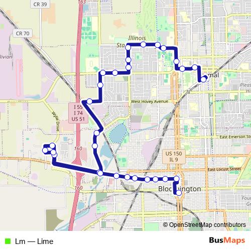 Lm bus Line Map