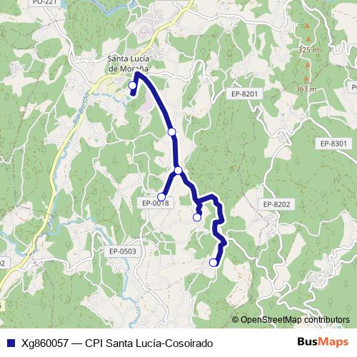 Xg860057 bus Line Map