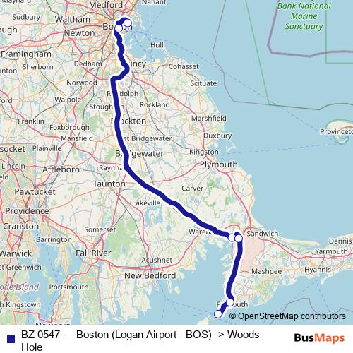 BZ 0547 bus Line Map