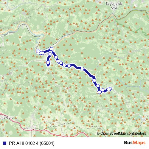 PR A18 0102 4 (65004) bus Line Map