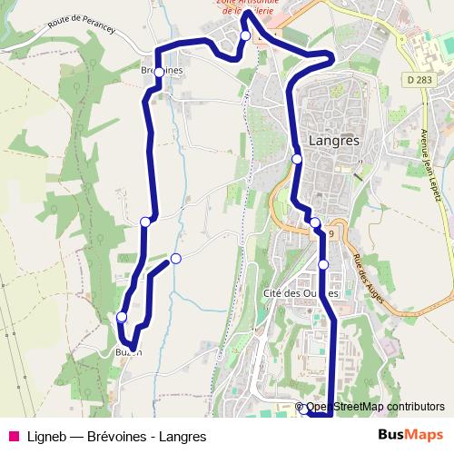 Ligneb bus Line Map