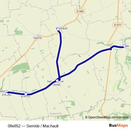 08e852 bus Line Map