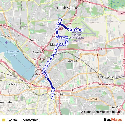 Sy 84 bus Line Map