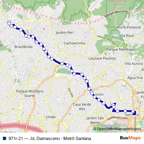 971r-21 bus Line Map