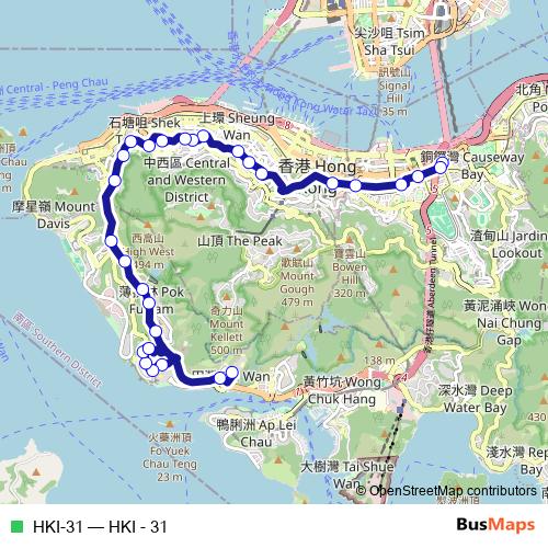 HKI-31 bus Line Map