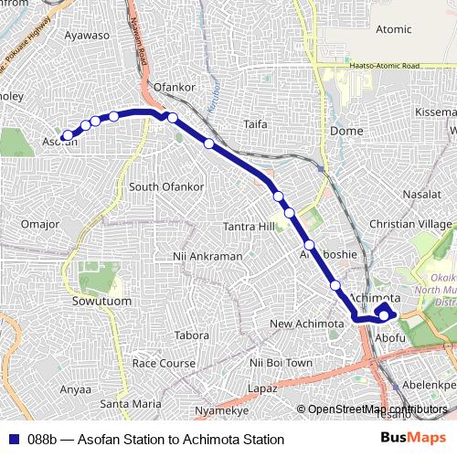 088b bus Line Map