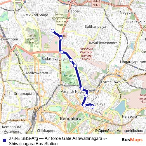 278-E SBS-Afg bus Line Map