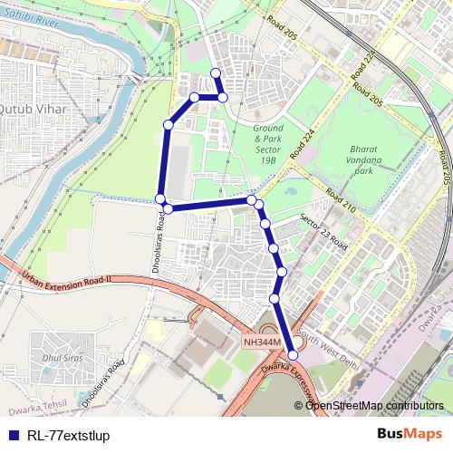 RL-77extstlup bus Line Map