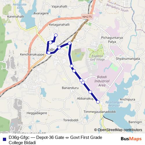 D36g-Gfgc bus Line Map