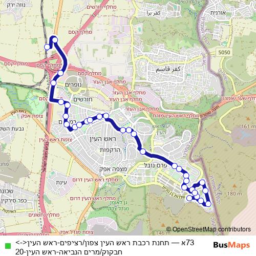 73א bus Line Map