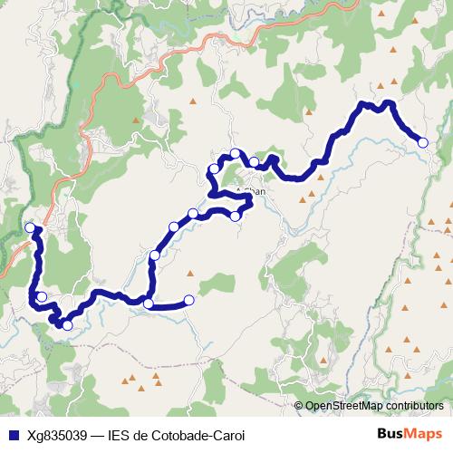 Xg835039 bus Line Map