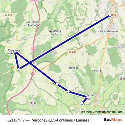 52savm17 bus Line Map