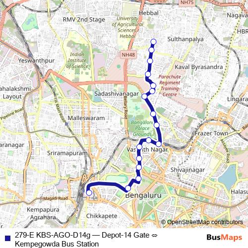 279-E KBS-AGO-D14g bus Line Map