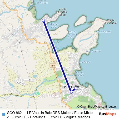 SCO 862 bus Line Map