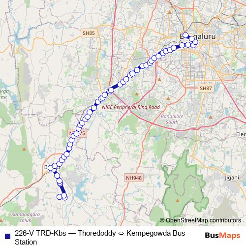 226-V TRD-Kbs bus Line Map