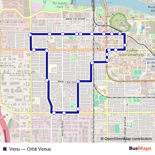Venu bus Line Map