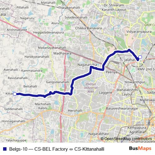 Belgs-10 bus Line Map