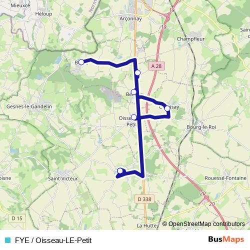 FYE / Oisseau-LE-Petit bus Line Map