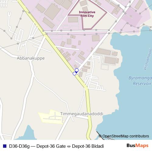D36-D36g bus Line Map