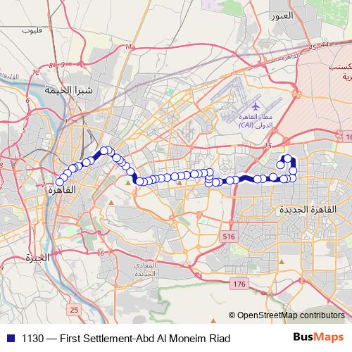 1130 bus Line Map