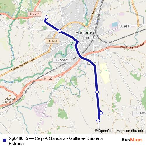 Xg648015 bus Line Map