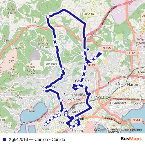 Xg642016 bus Line Map