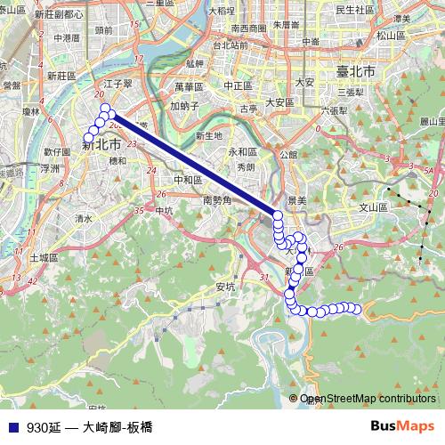 930延 bus Line Map