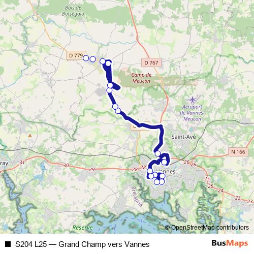 S204 L25 bus Line Map