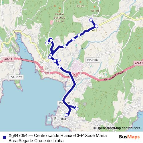 Xg847054 bus Line Map
