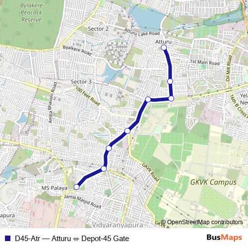 D45-Atr bus Line Map