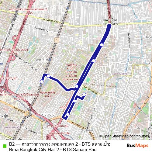 B2 bus Line Map