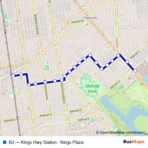 B2 bus Line Map