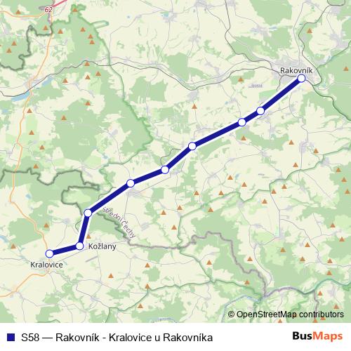 S58 rail Line Map
