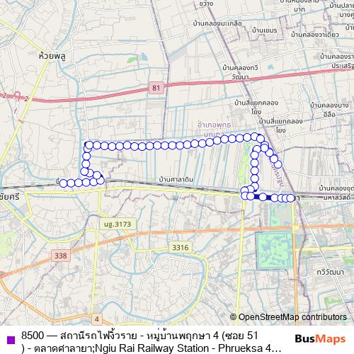 8500 bus Line Map