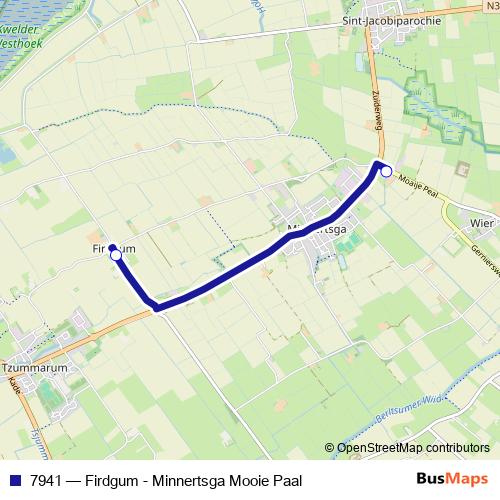 7941 bus Line Map