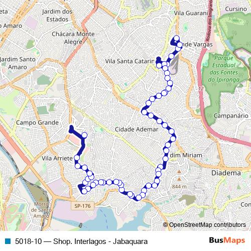 5018-10 bus Line Map