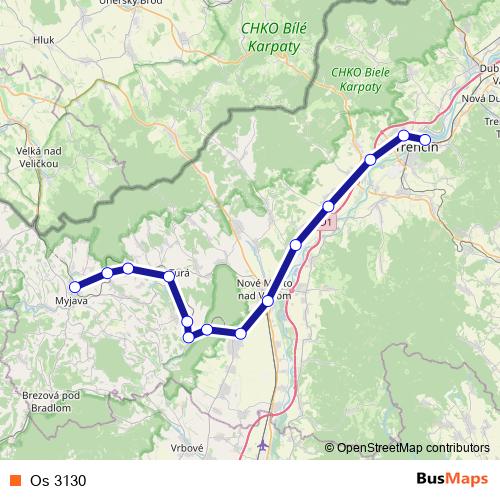 Os 3130 rail Line Map