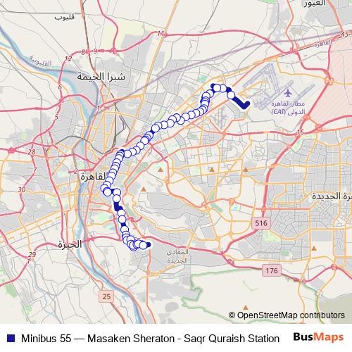 Minibus 55 bus Line Map
