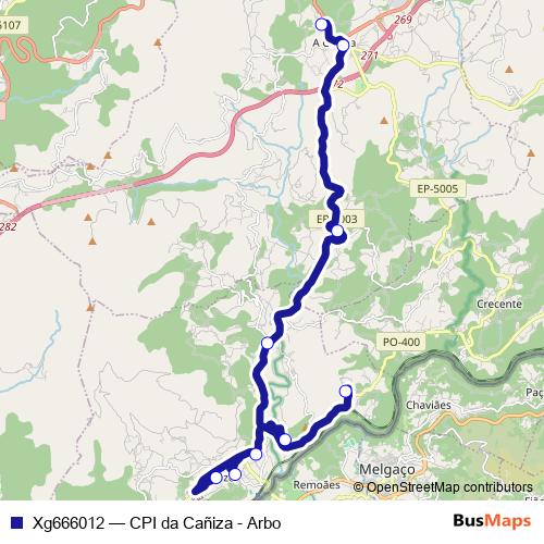 Xg666012 bus Line Map