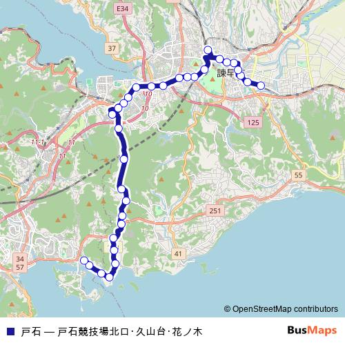 戸石 bus Line Map
