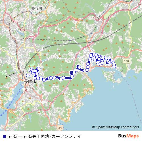戸石 bus Line Map