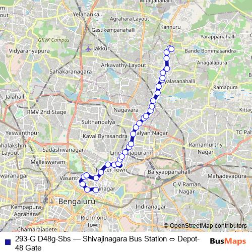 293-G D48g-Sbs bus Line Map