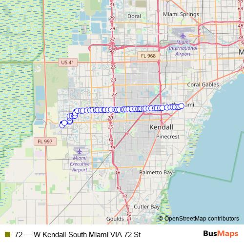 72 bus Line Map