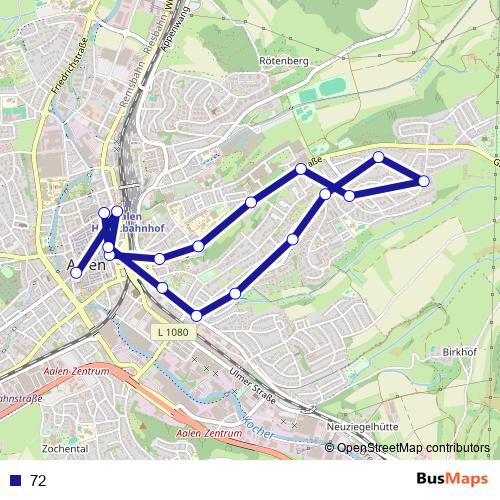 72 bus Line Map