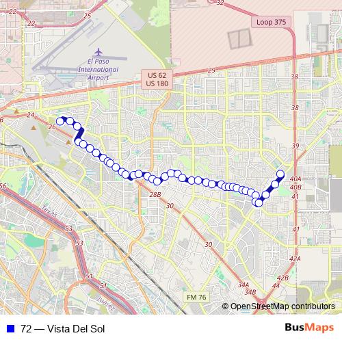 72 bus Line Map