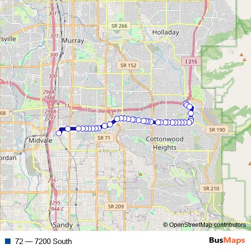 72 bus Line Map