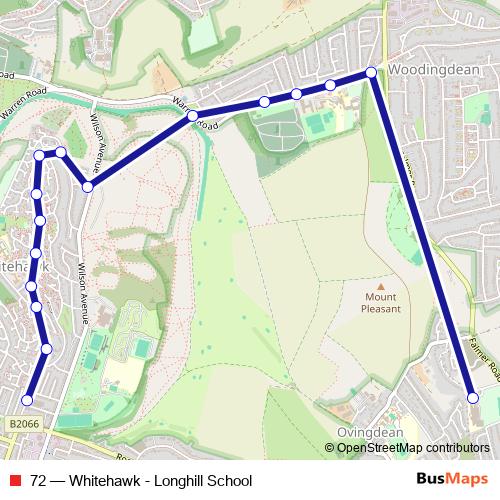 72 bus Line Map
